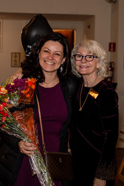 MIC cello faculty Bianca d'Avila do Prado and Renee Parquette