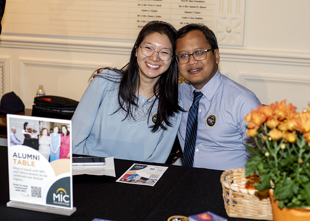 2025 Alumnit of Note Awardee Julia Wen Mariano with husband and fellow MIC alum Andrew Mariano