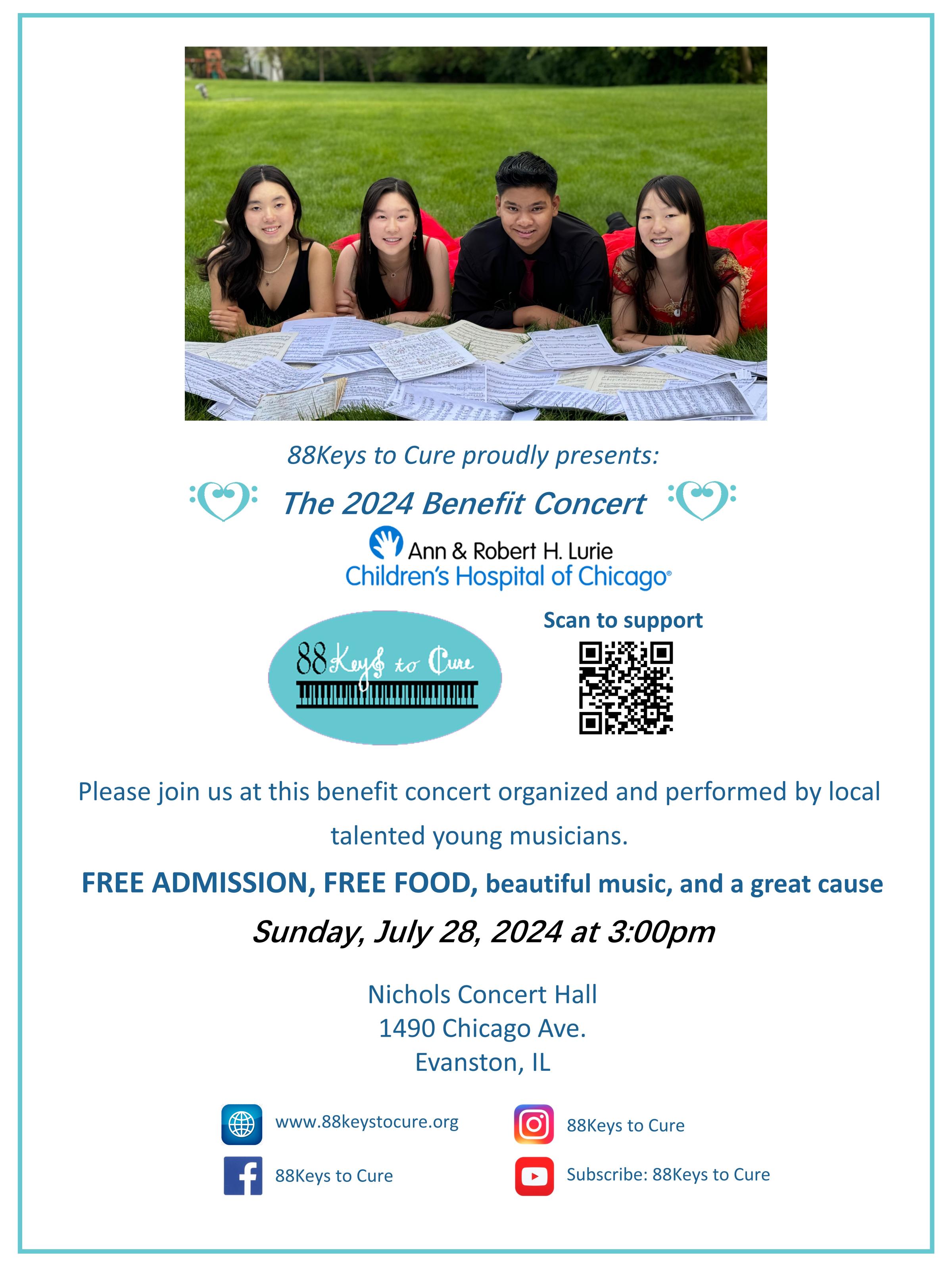 Music Institute presents:  88 Keys to Cure Benefit Concert - 7-28-24