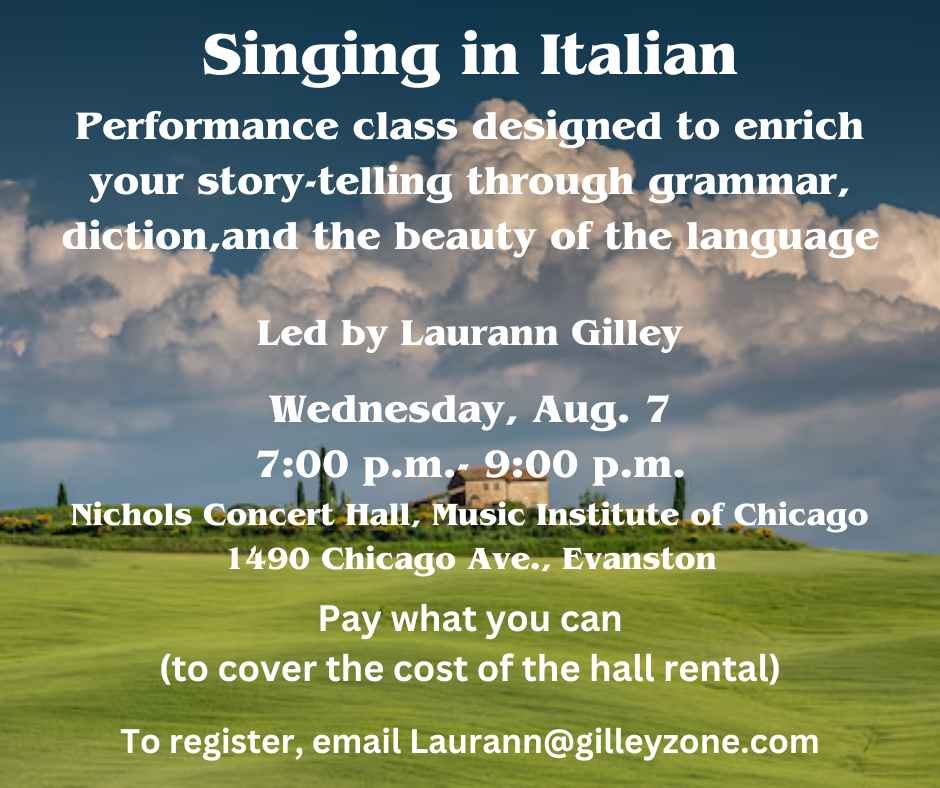 Nichols Concert Hall presents:  Singing in Italian